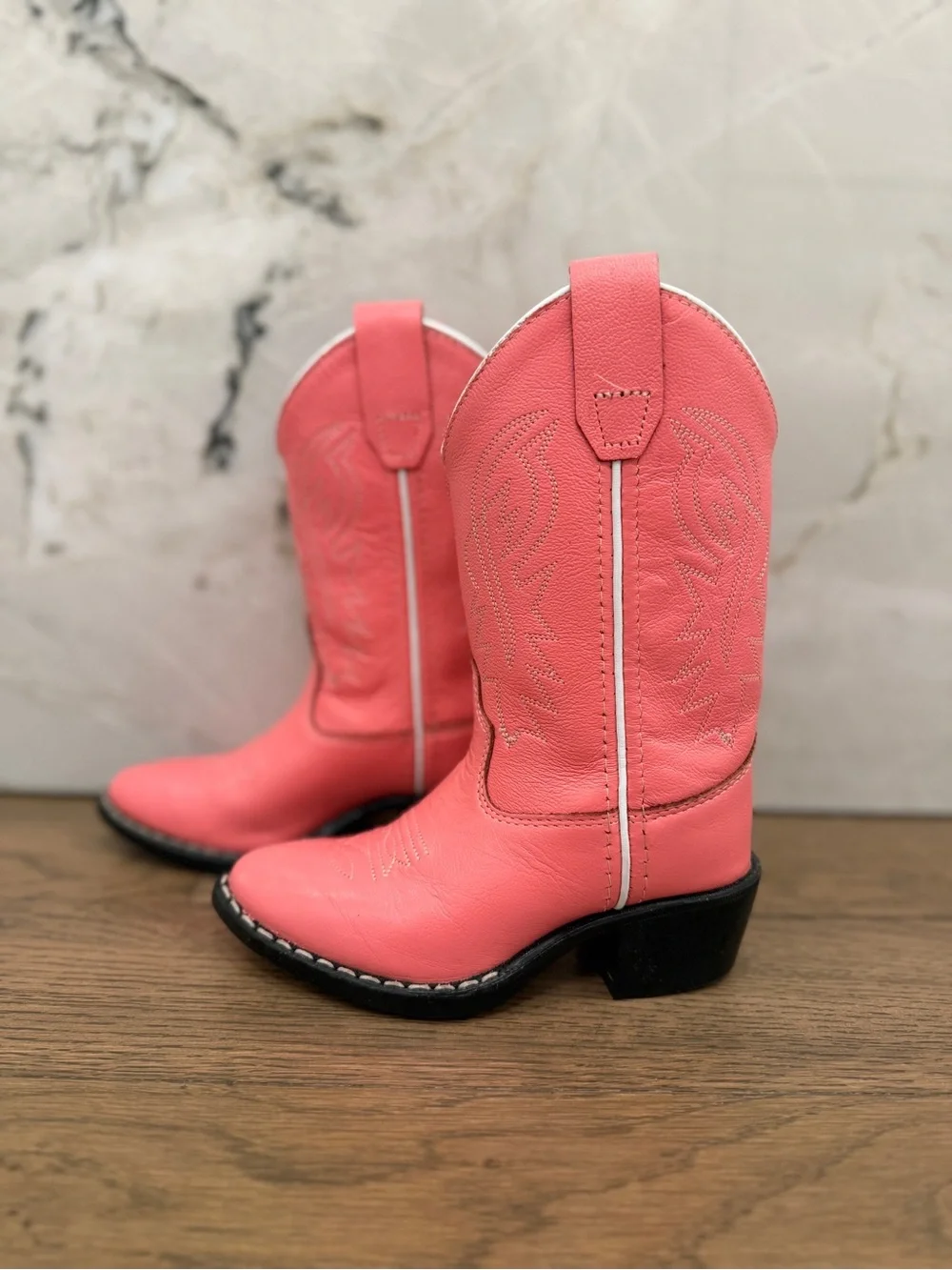 Old West Pink Girls' Cowgirl Boots